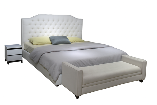 [02-2(1.8*2.0)] Cama Leather 1.8*2.0 Beige claro